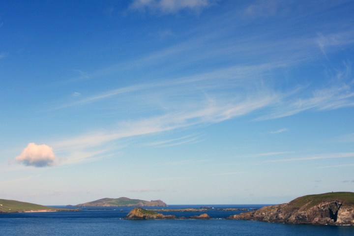 an island in the middle of a body of water